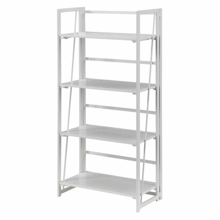 CONVENIENCE CONCEPTS Extra Folding 4 Tier Bookshelf, White HI2835955